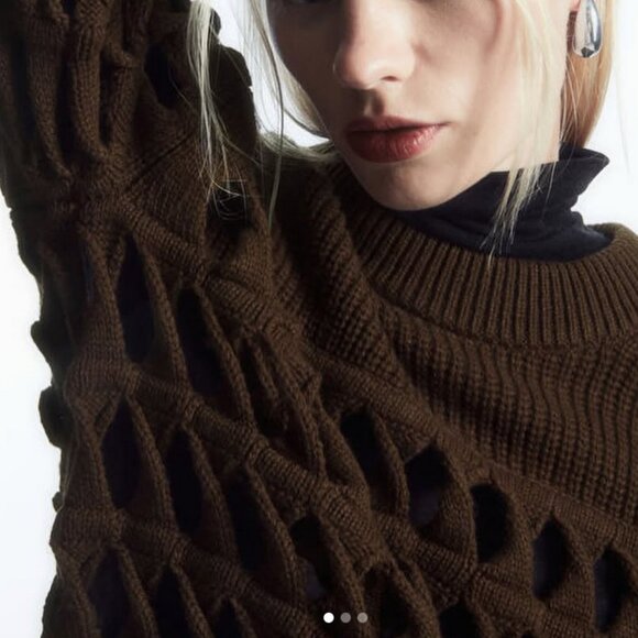 COS Open Knit Wool Sweater - Picture 6 of 11
